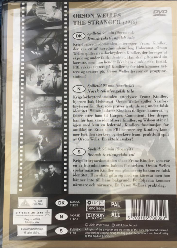 The Stranger DVD movie collectible [Barcode 5709165730320] - Main Image 2