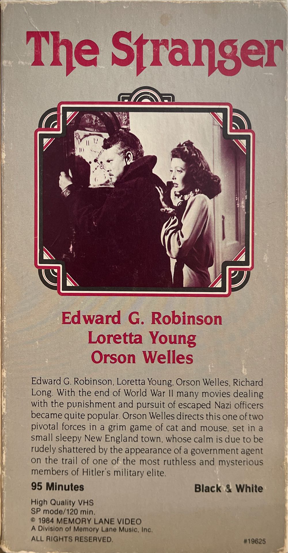 The Stranger VHS movie collectible [Barcode 9862231192] - Main Image 2