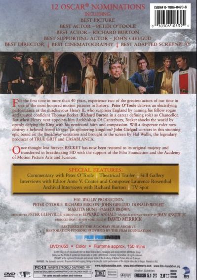 Becket DVD movie collectible [Barcode 5028836031192] - Main Image 2