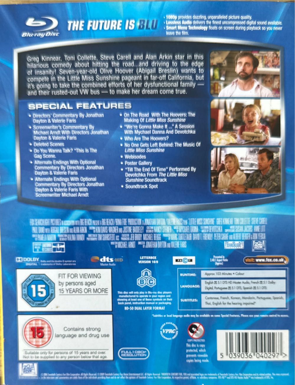 Little Miss Sunshine Blu-ray movie collectible [Barcode 5039036040297] - Main Image 2