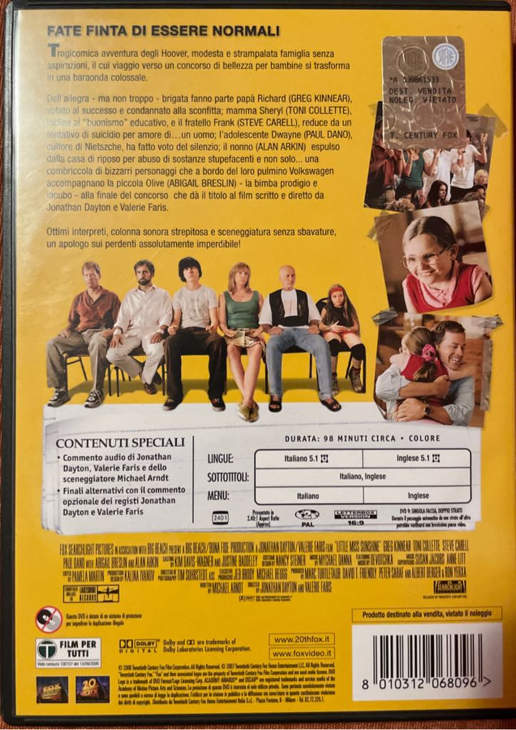 Little Miss Sunshine DVD movie collectible [Barcode 8010312068096] - Main Image 2