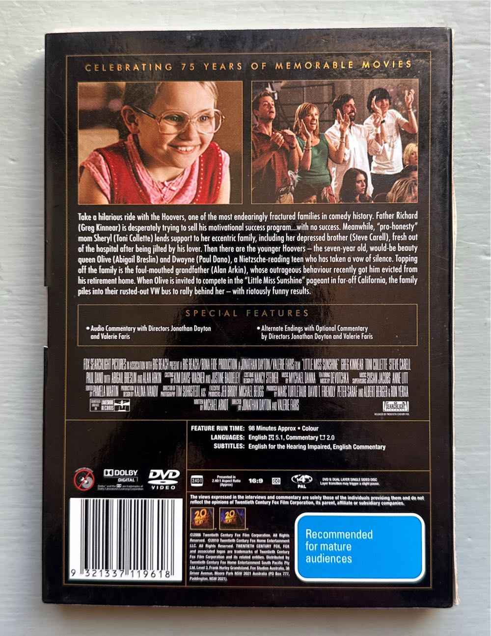 Little Miss Sunshine (2006) DVD DVD movie collectible [Barcode 9321337119618] - Main Image 2