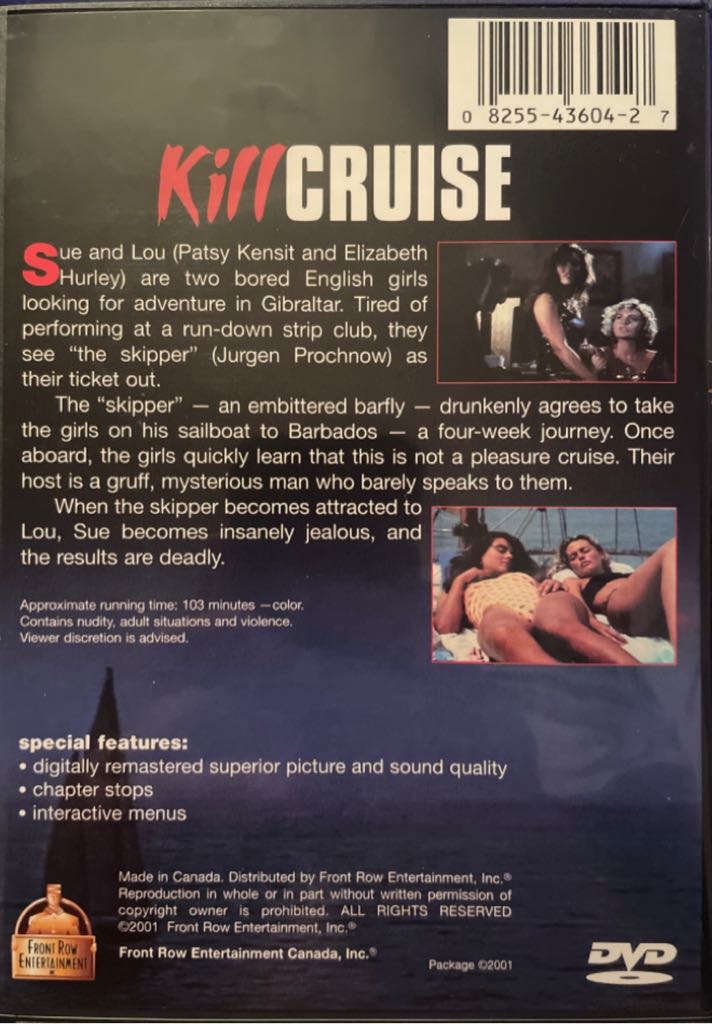 Kill Cruise DVD movie collectible [Barcode 082554360427] - Main Image 2