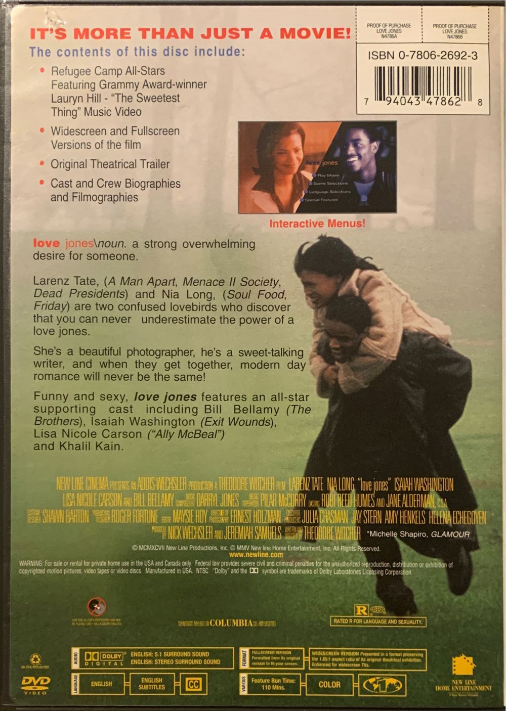 Love Jones DVD movie collectible [Barcode 794043478628] - Main Image 3