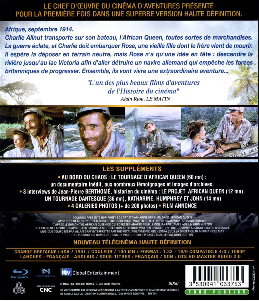 African Queen Blu-ray movie collectible [Barcode 3530941033753] - Main Image 2