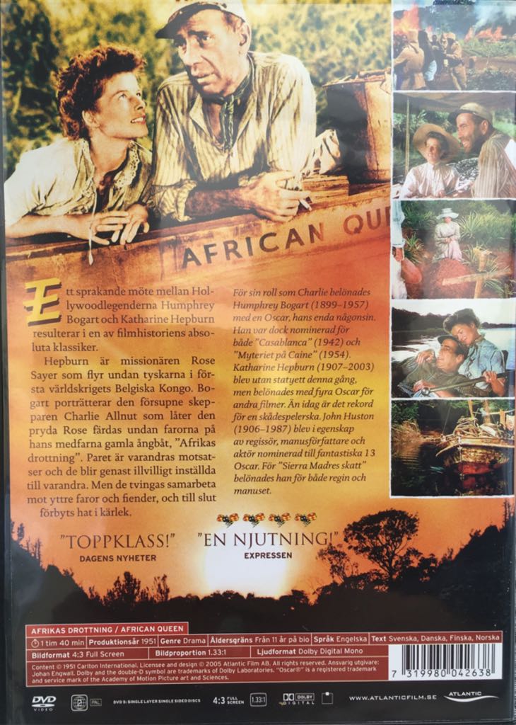 African Queen DVD movie collectible [Barcode 7319980042638] - Main Image 2