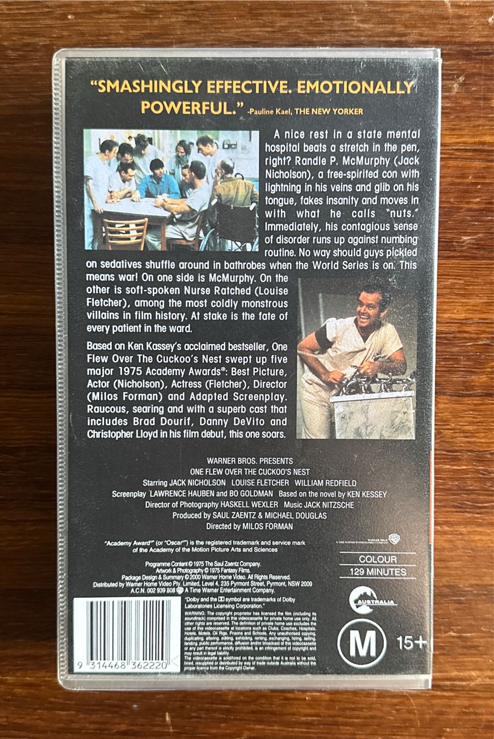 One Flew Over the Cuckoo’s Nest (1975) VHS VHS movie collectible [Barcode 9314468362220] - Main Image 2