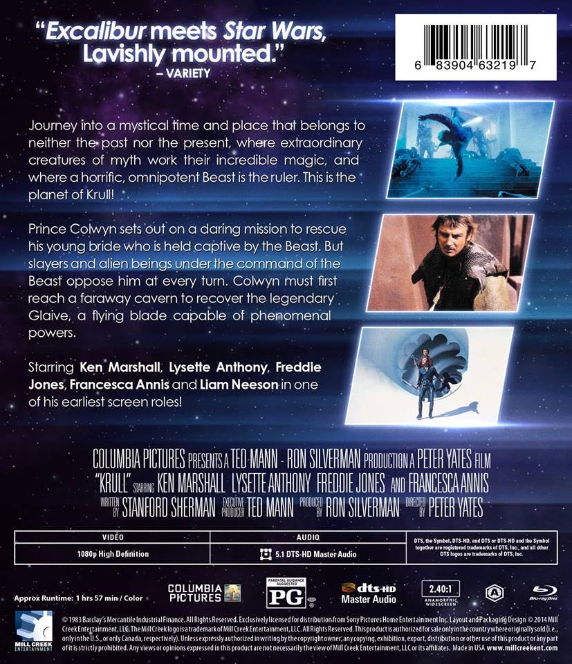 Krull Blu-ray movie collectible [Barcode 683904632197] - Main Image 2