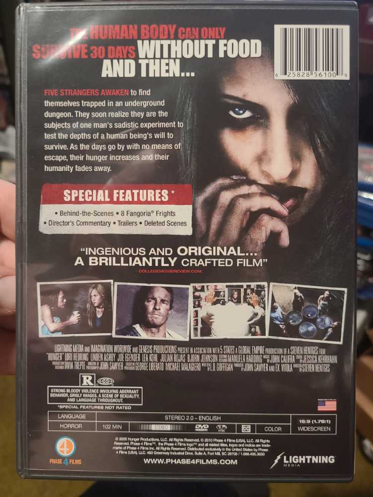 Hunger DVD movie collectible [Barcode 625828561009] - Main Image 2