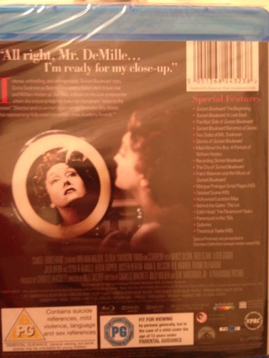 Sunset Boulevard  Blu-ray movie collectible [Barcode 5051368243238] - Main Image 2