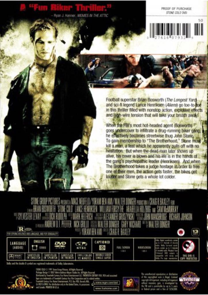 Stone Cold DVD movie collectible [Barcode 027616079329] - Main Image 2