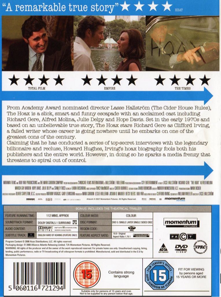 The Hoax DVD movie collectible - Main Image 2