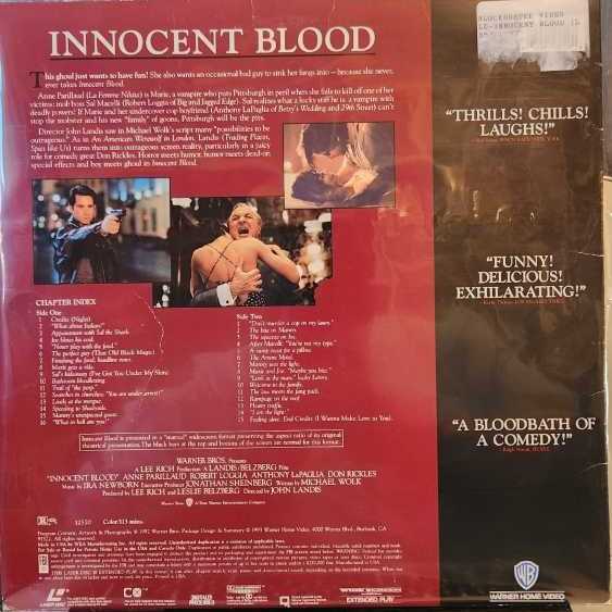 Innocent Blood Laser Disc movie collectible [Barcode 085391257066] - Main Image 2