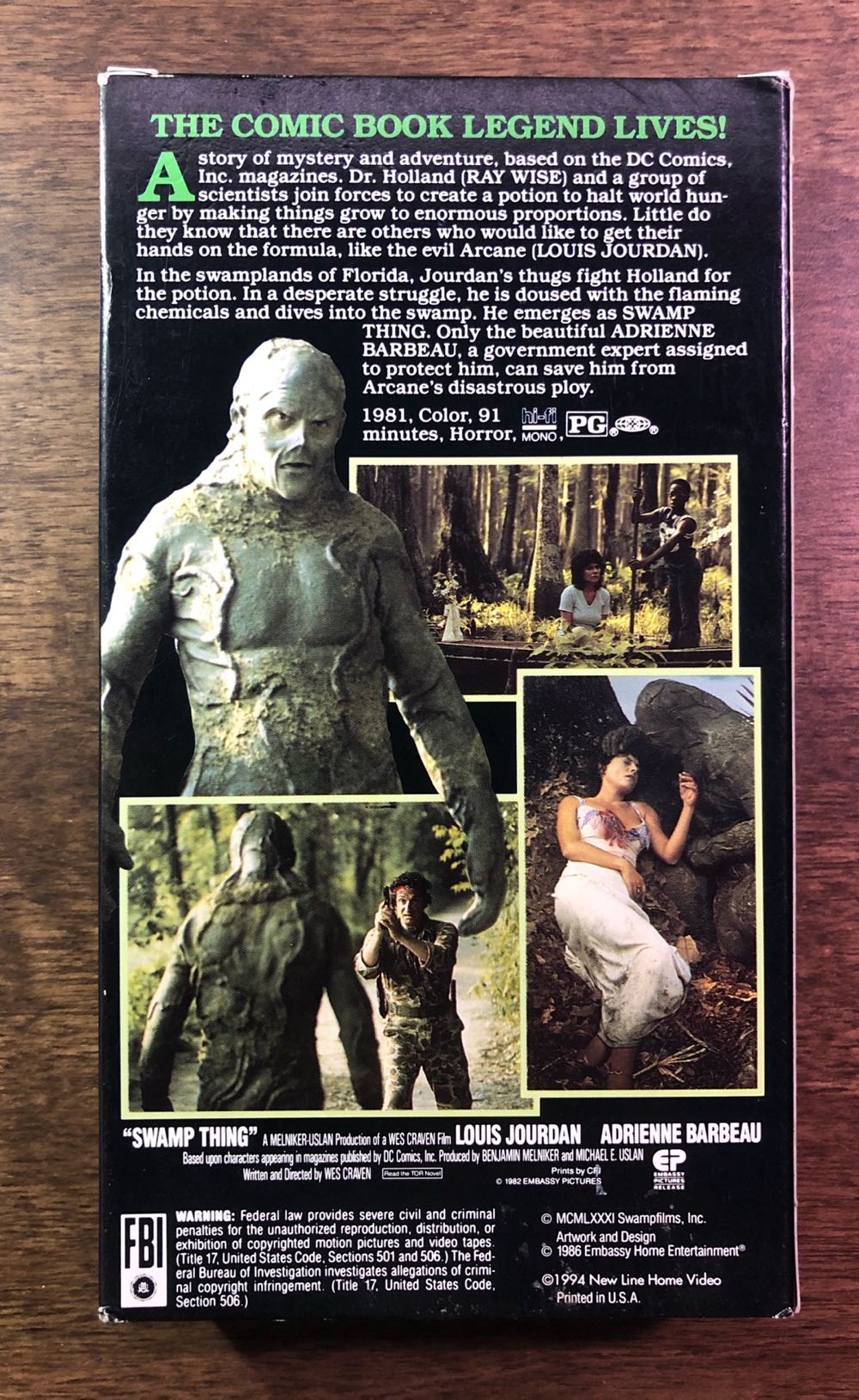 Swamp Thing DVD movie collectible [Barcode 5707020171851] - Main Image 3