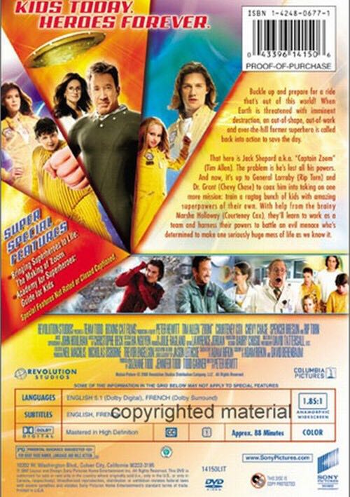 Zoom: Academy for Superheroes DVD movie collectible [Barcode 043396141520] - Main Image 2