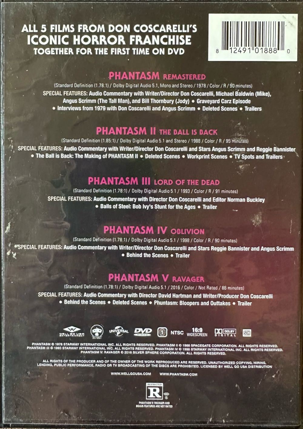 Phantasm II: The Ball Is Back DVD movie collectible [Barcode 9339065005530] - Main Image 2