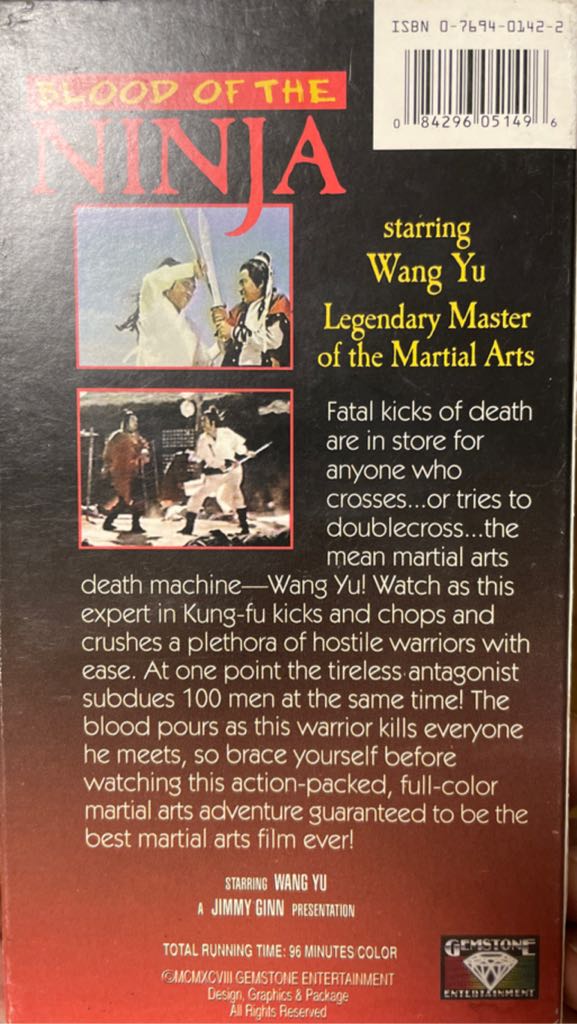 Blood Of The Ninja VHS movie collectible [Barcode 084296051496] - Main Image 2