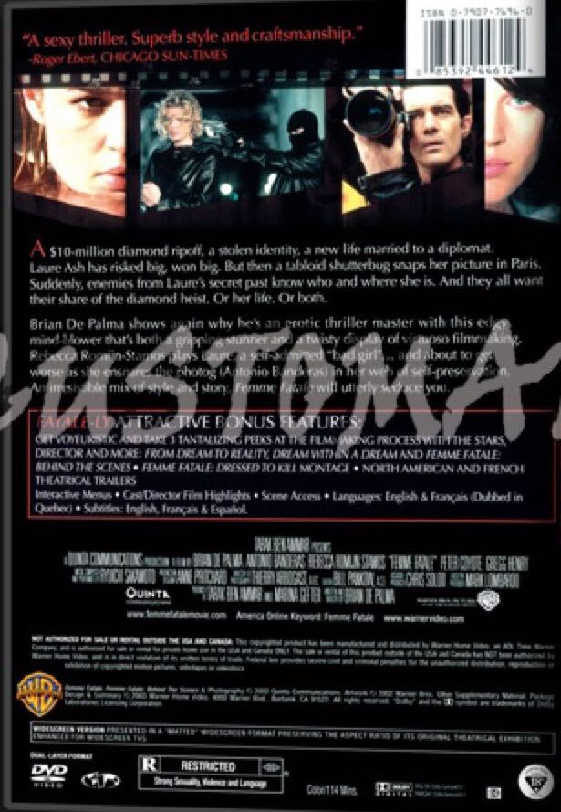 Femme Fatale VHS movie collectible [Barcode 085392429233] - Main Image 2