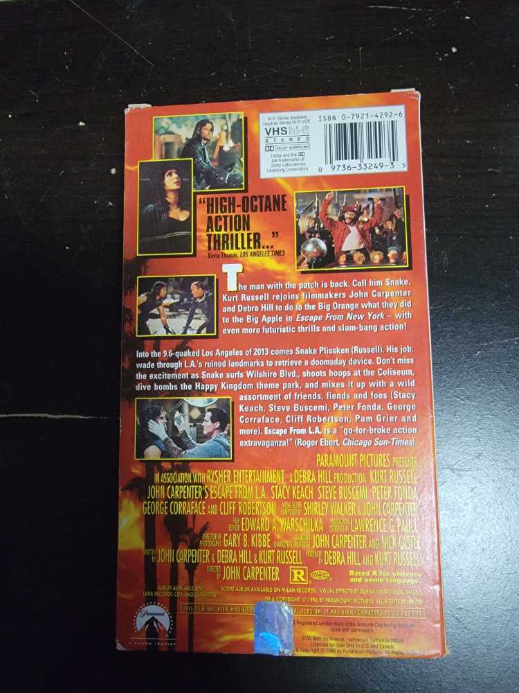 Escape from L.A. VHS movie collectible [Barcode 097363324935] - Main Image 4