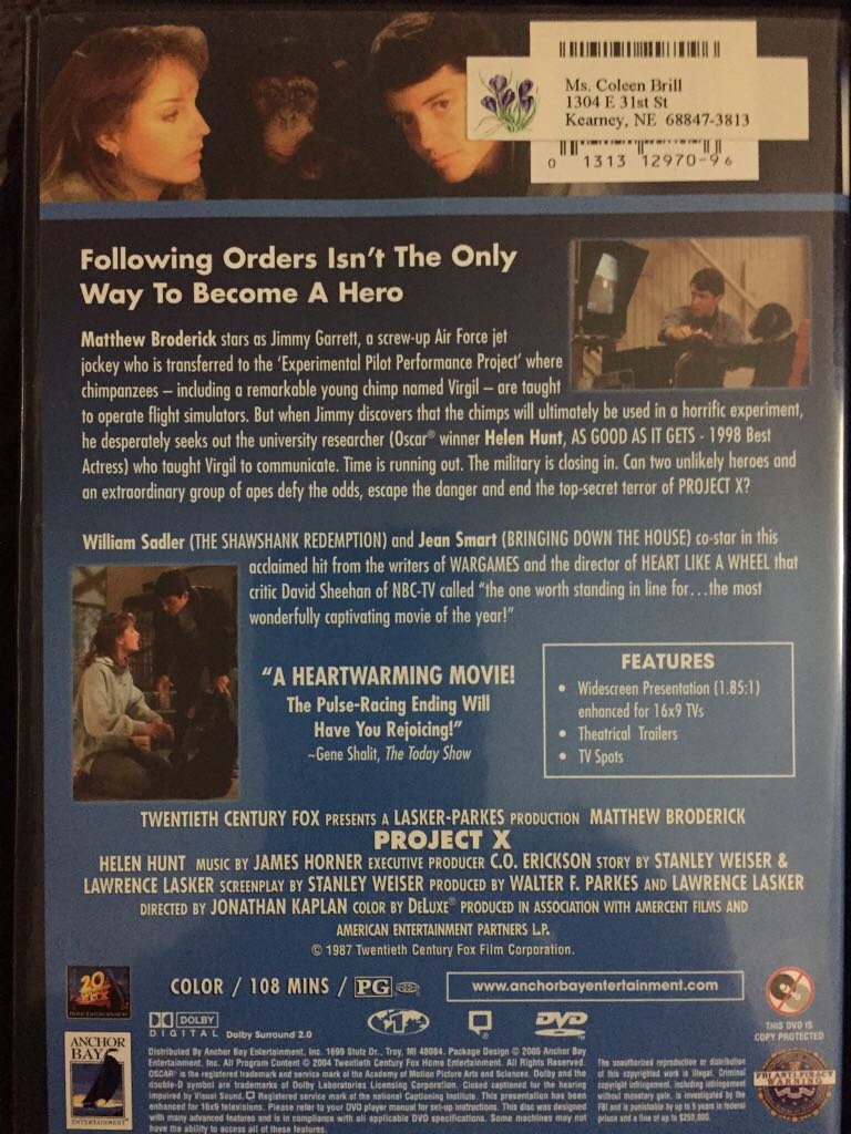 Project X DVD movie collectible [Barcode 013131297096] - Main Image 2