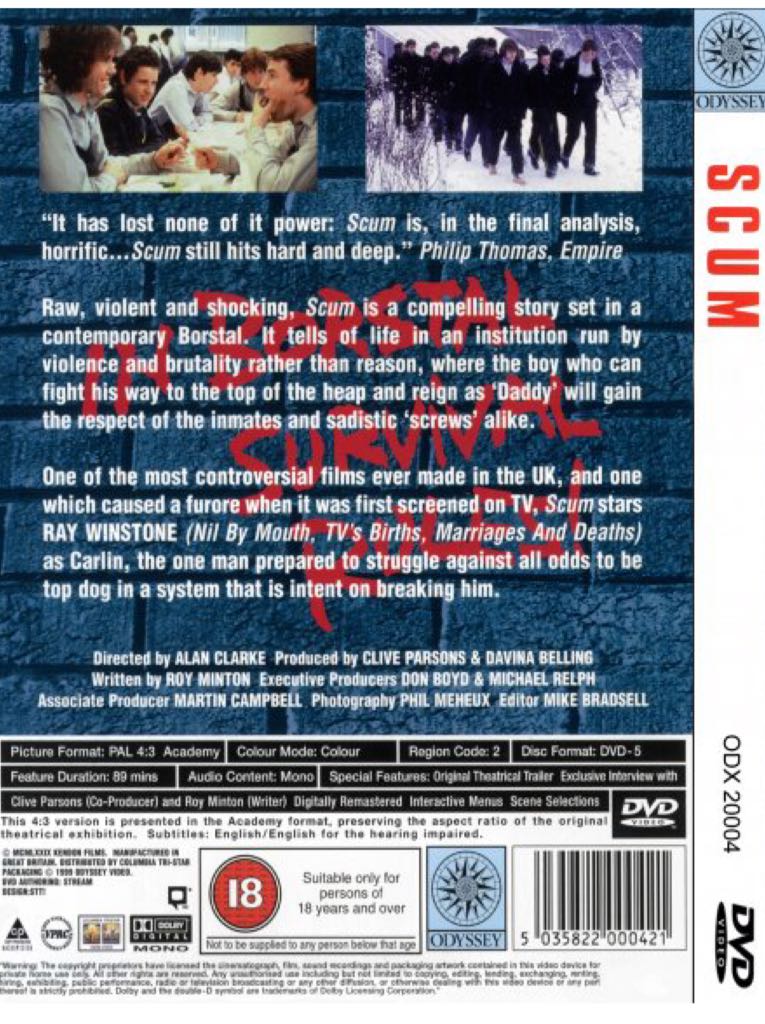 Scum DVD movie collectible [Barcode 5050824203854] - Main Image 2