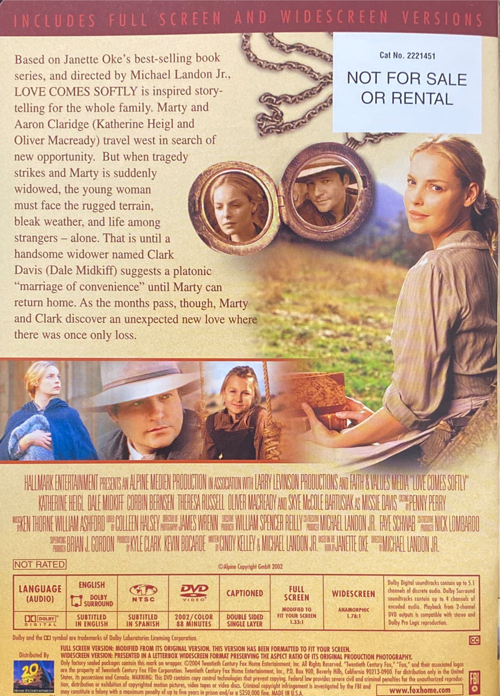 Love’s 1: Love Comes Softly DVD movie collectible [Barcode 2454311448] - Main Image 2