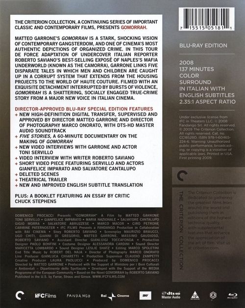 Gomorrah Blu-ray movie collectible [Barcode 715515051811] - Main Image 2