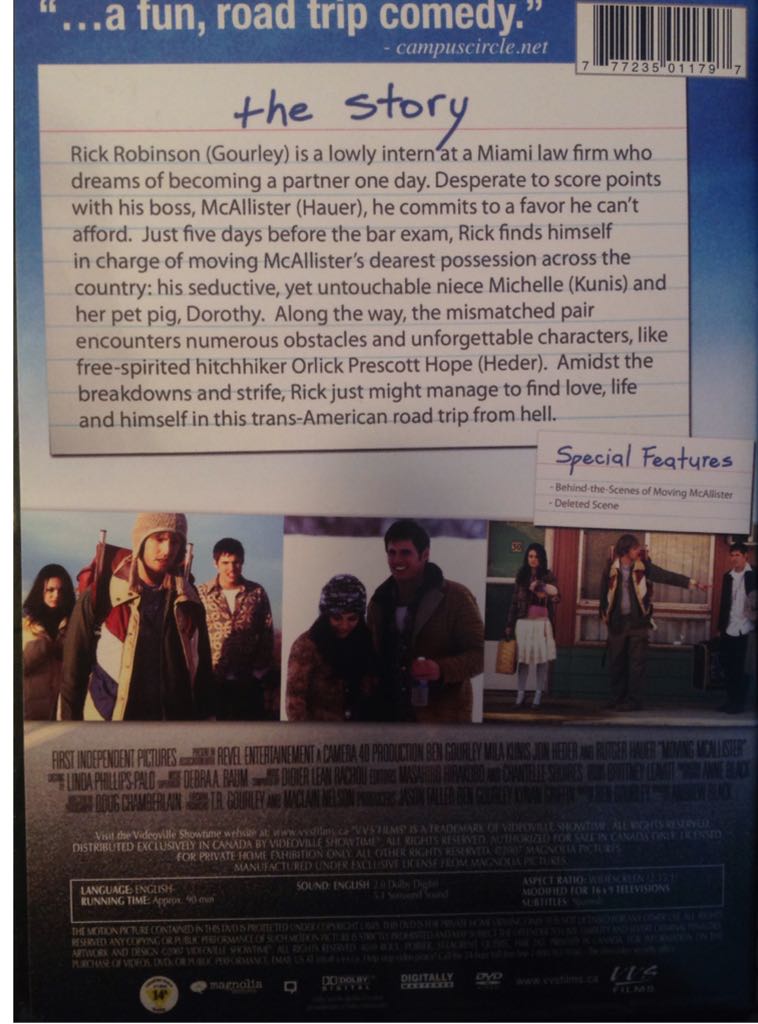 Moving McAllister DVD movie collectible [Barcode 777235011797] - Main Image 2