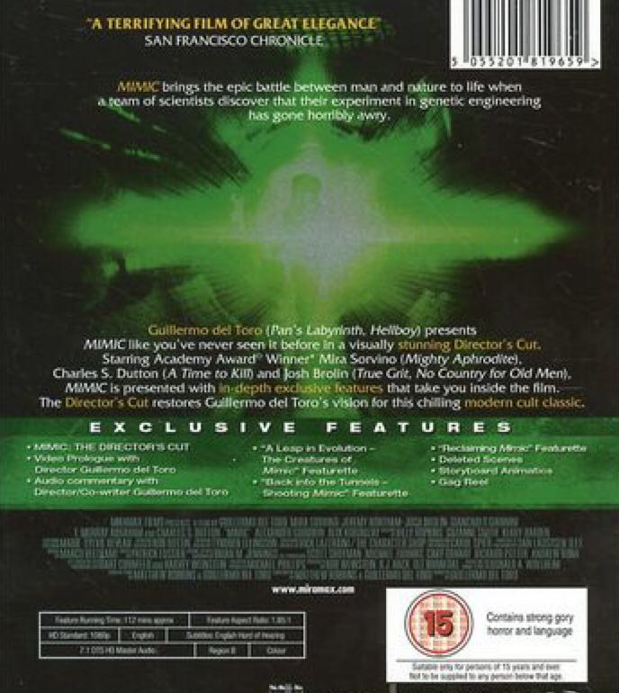 Mimic Blu-ray movie collectible [Barcode 9397911224580] - Main Image 2
