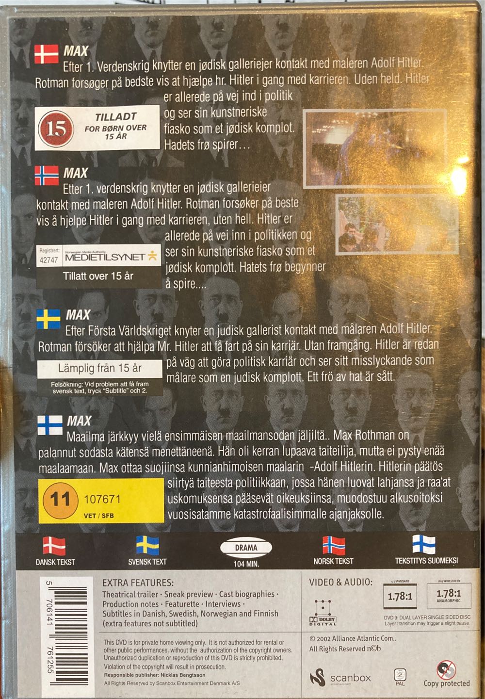 Max DVD movie collectible [Barcode 5706141761255] - Main Image 2