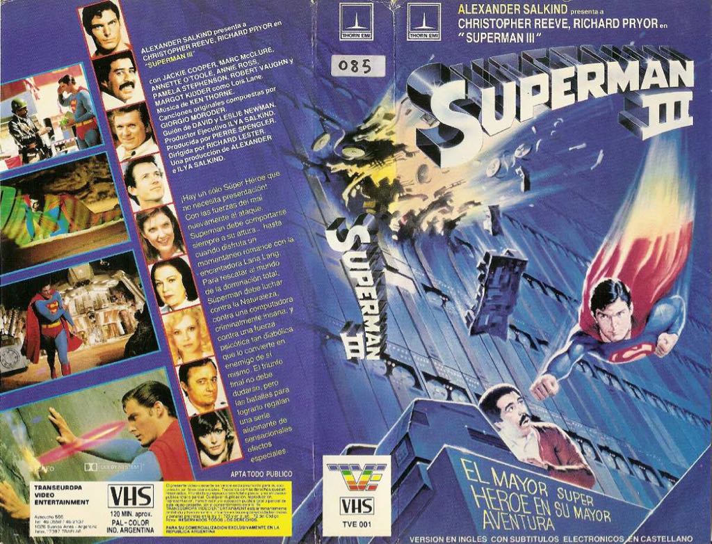 Superman III VHS movie collectible [Barcode 085392129935] - Main Image 2