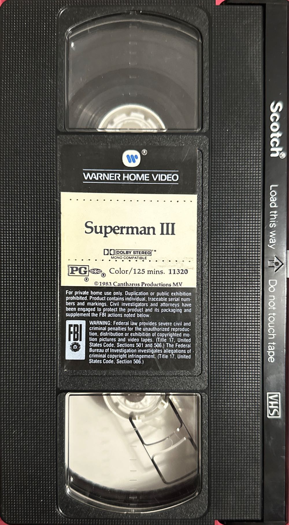 Superman III VHS movie collectible [Barcode 085392129935] - Main Image 4