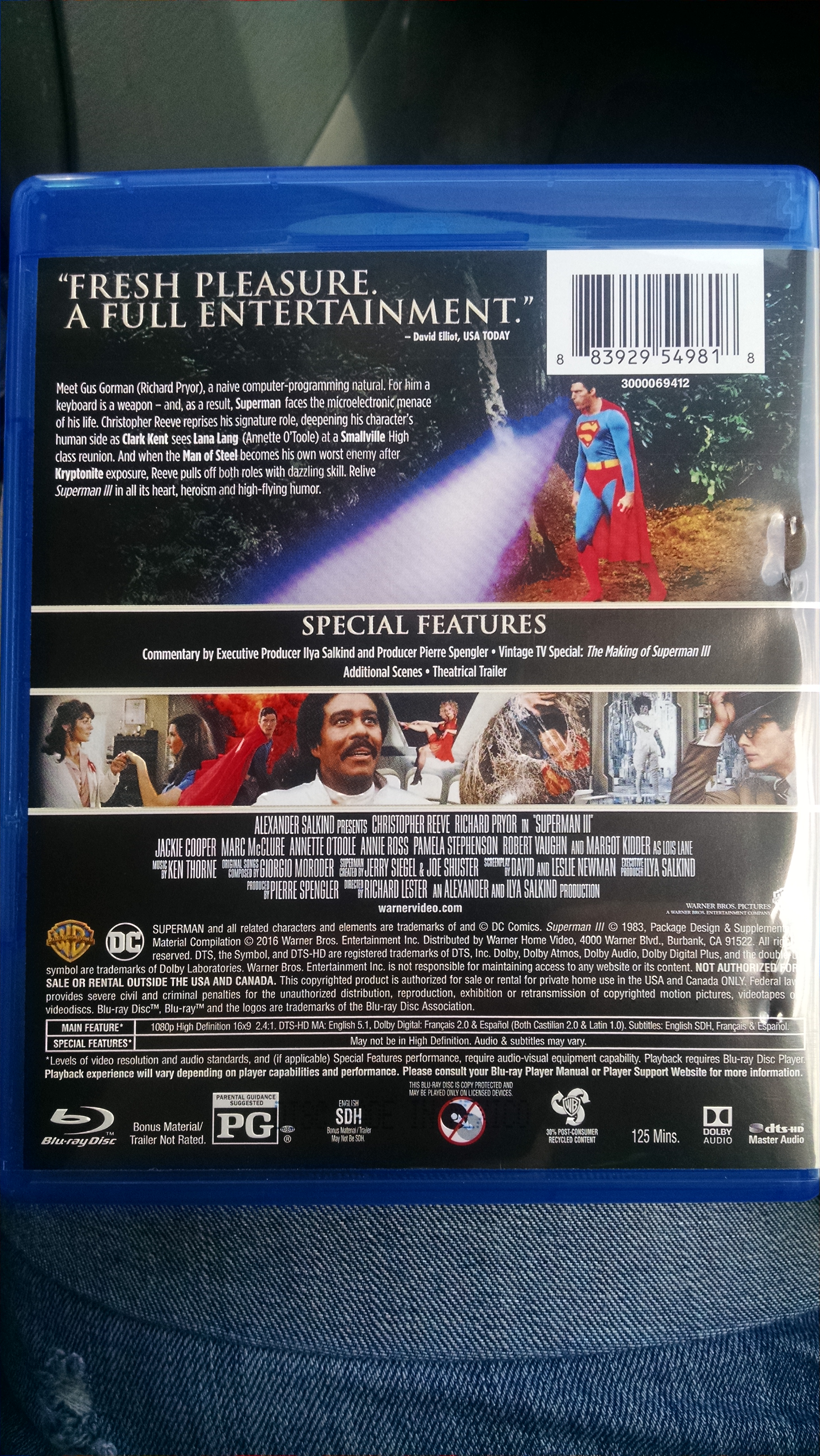 Superman 3 Blu-ray movie collectible [Barcode 883929549818] - Main Image 2
