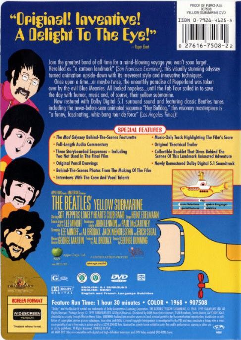 Beatles Yellow Submarine- The DVD movie collectible [Barcode 7321950575084] - Main Image 2