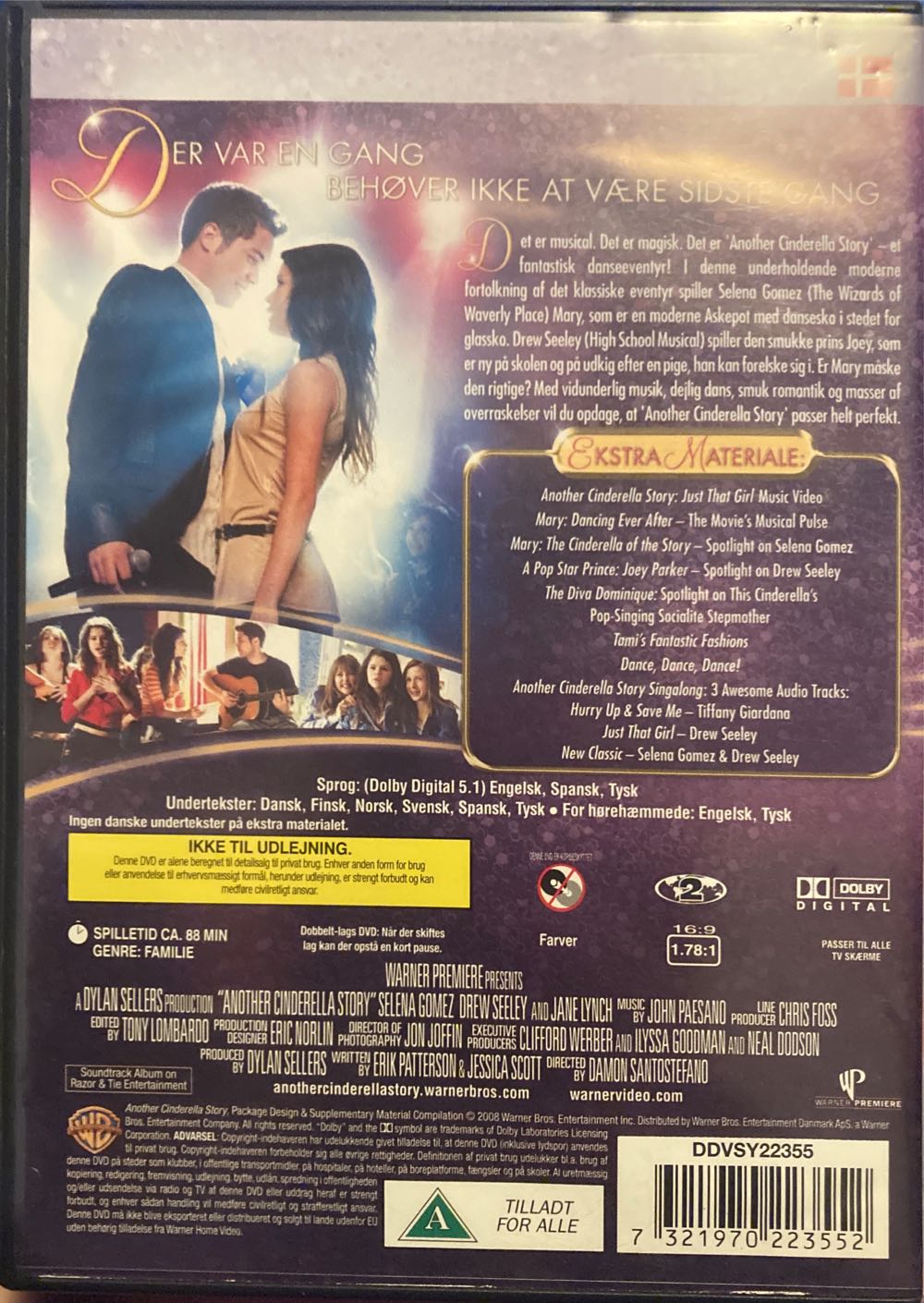 Another Cinderella Story DVD movie collectible [Barcode 7321970223552] - Main Image 2