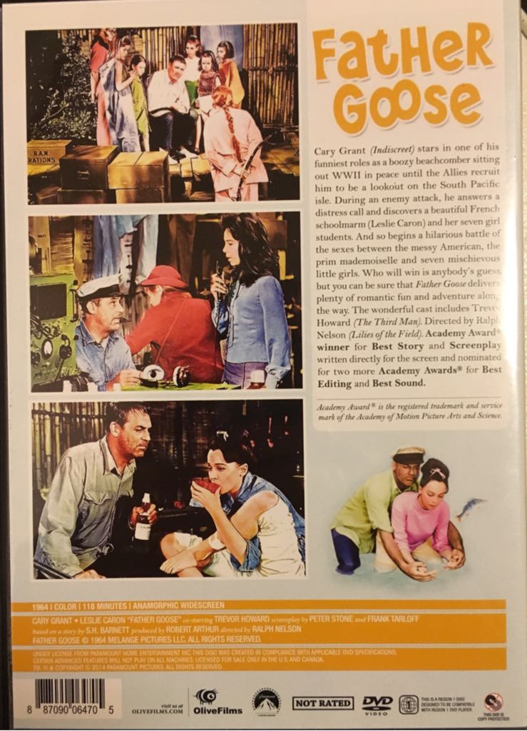 Father Goose DVD-R movie collectible [Barcode 887090064705] - Main Image 2