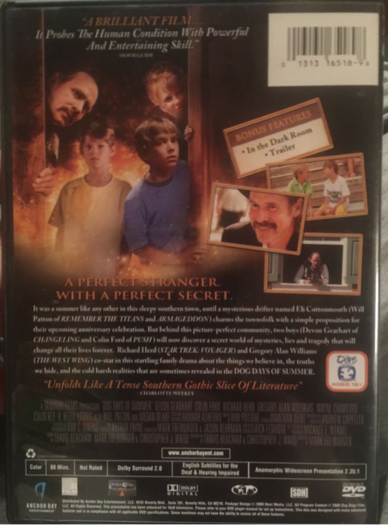 Dog Days Of Summer DVD movie collectible [Barcode 013131651898] - Main Image 2