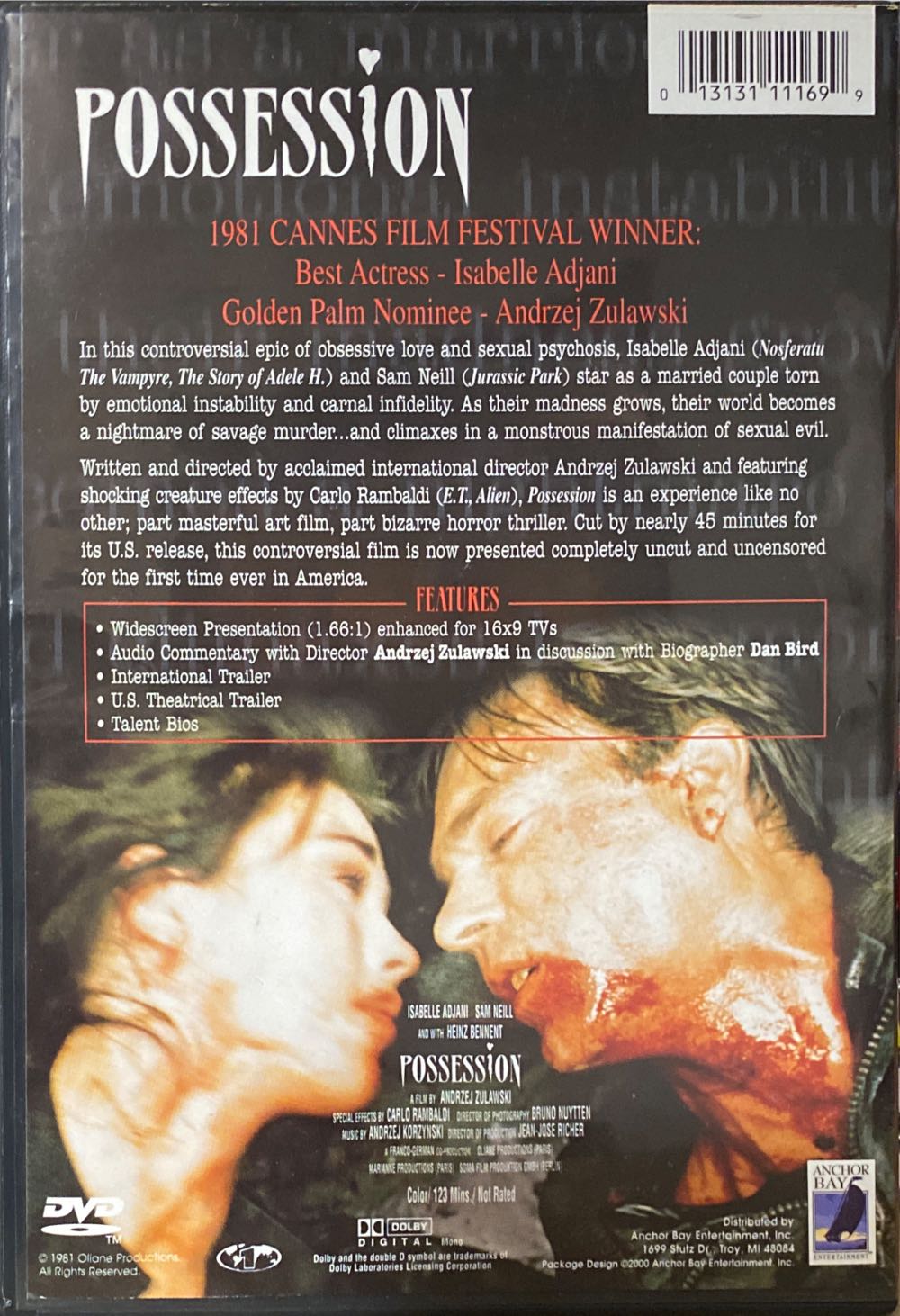 Possessão DVD movie collectible [Barcode 013131111699] - Main Image 2