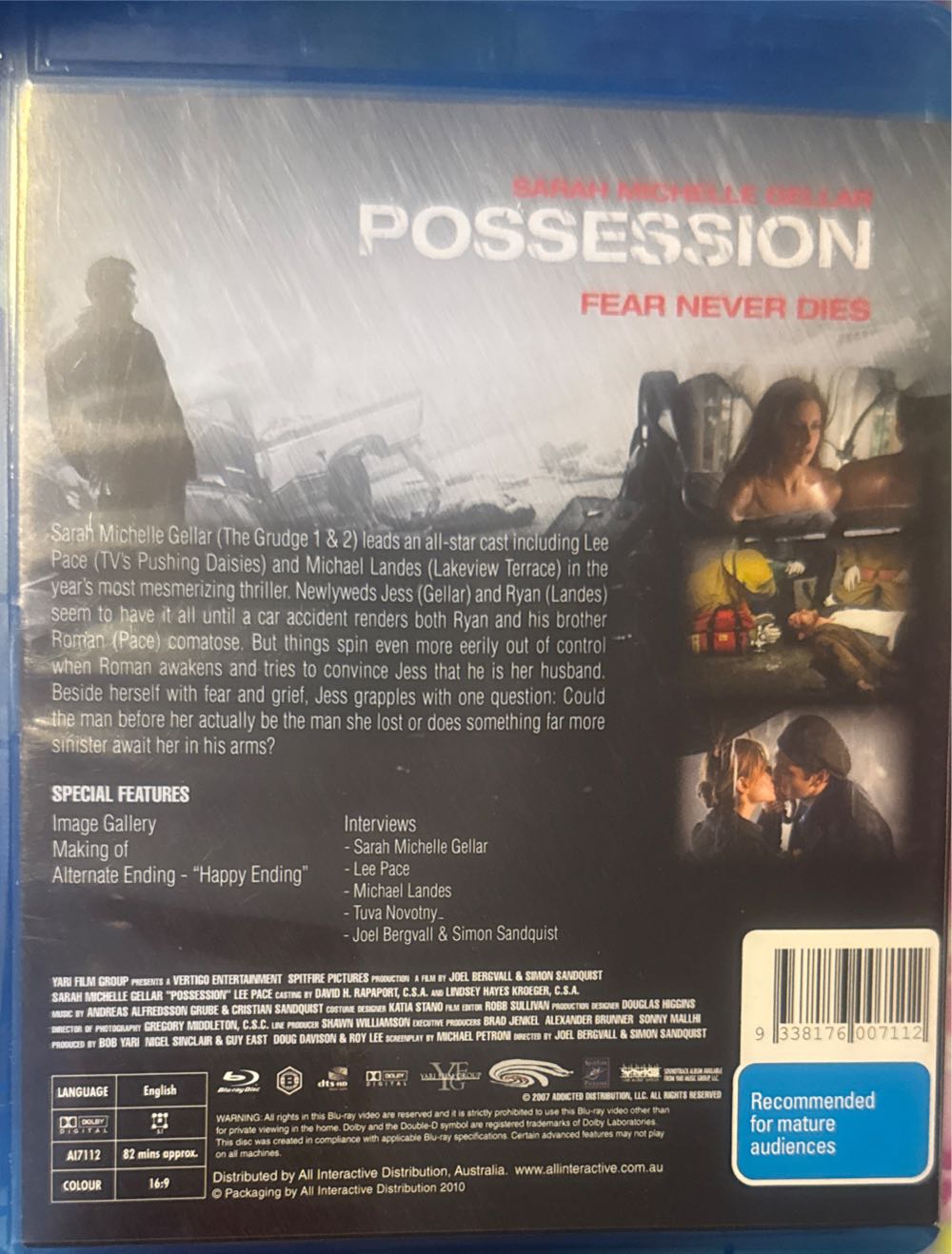 Possession Blu-ray movie collectible [Barcode 9338176007112] - Main Image 2