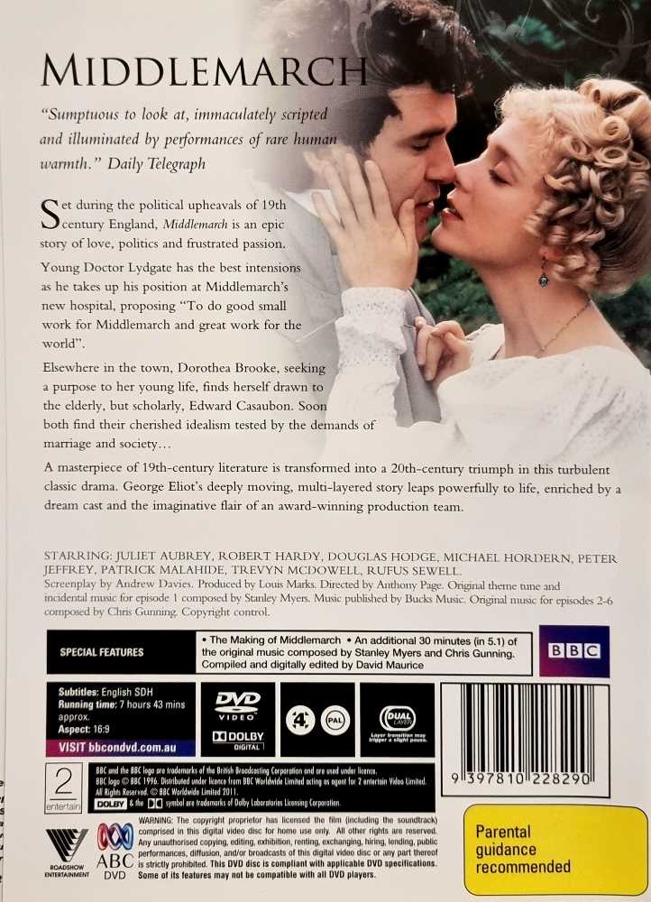 Middlemarch DVD movie collectible [Barcode 9397810228290] - Main Image 2
