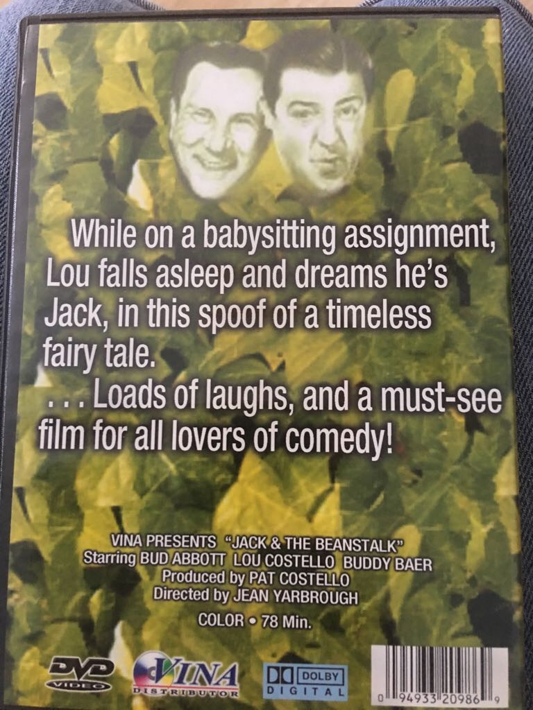 Jack and the Beanstalk DVD movie collectible [Barcode 094933209869] - Main Image 2