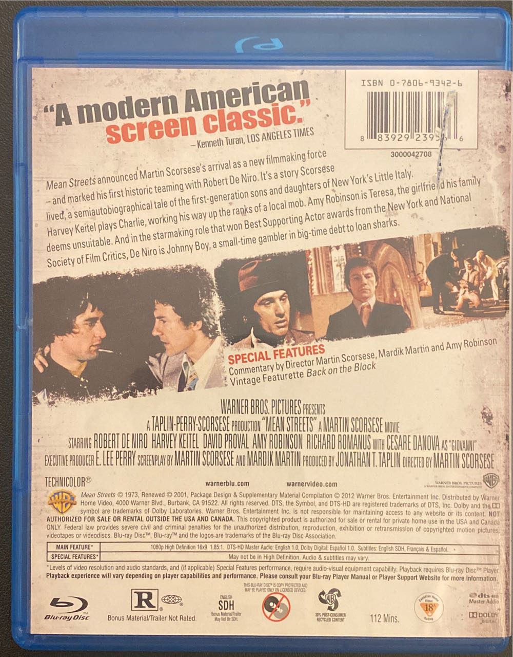 Mean Streets Blu-ray movie collectible [Barcode 7509036484233] - Main Image 2