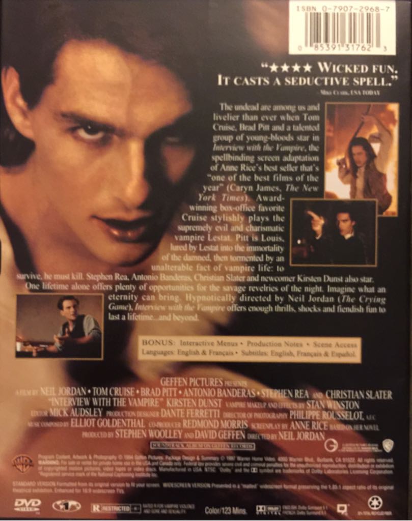 Interview with the Vampire DVD movie collectible [Barcode 085391317623] - Main Image 2