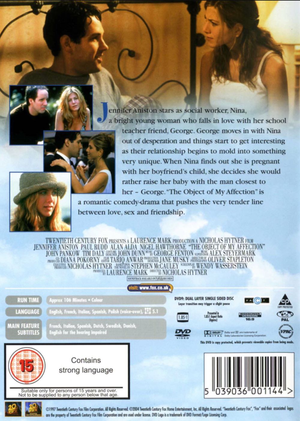 The Object Of My Affection DVD movie collectible [Barcode 024543027546] - Main Image 2