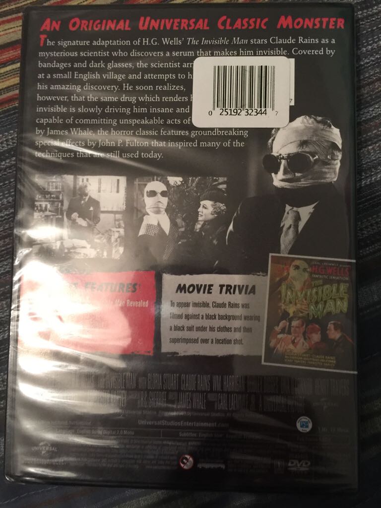 The Invisible Man Legacy collection DVD movie collectible [Barcode 7054728845477] - Main Image 2