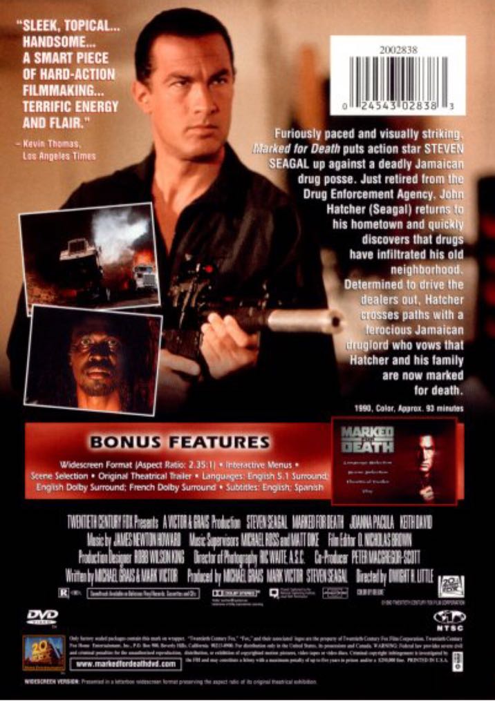 Marked For Death Digital Copy movie collectible [Barcode 024543028383] - Main Image 2