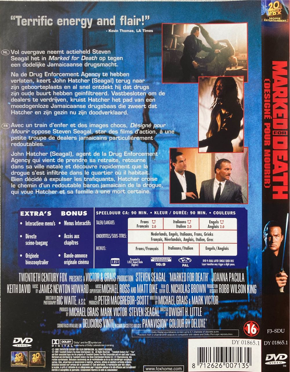 Marked For Death DVD movie collectible [Barcode 8712626007135] - Main Image 2