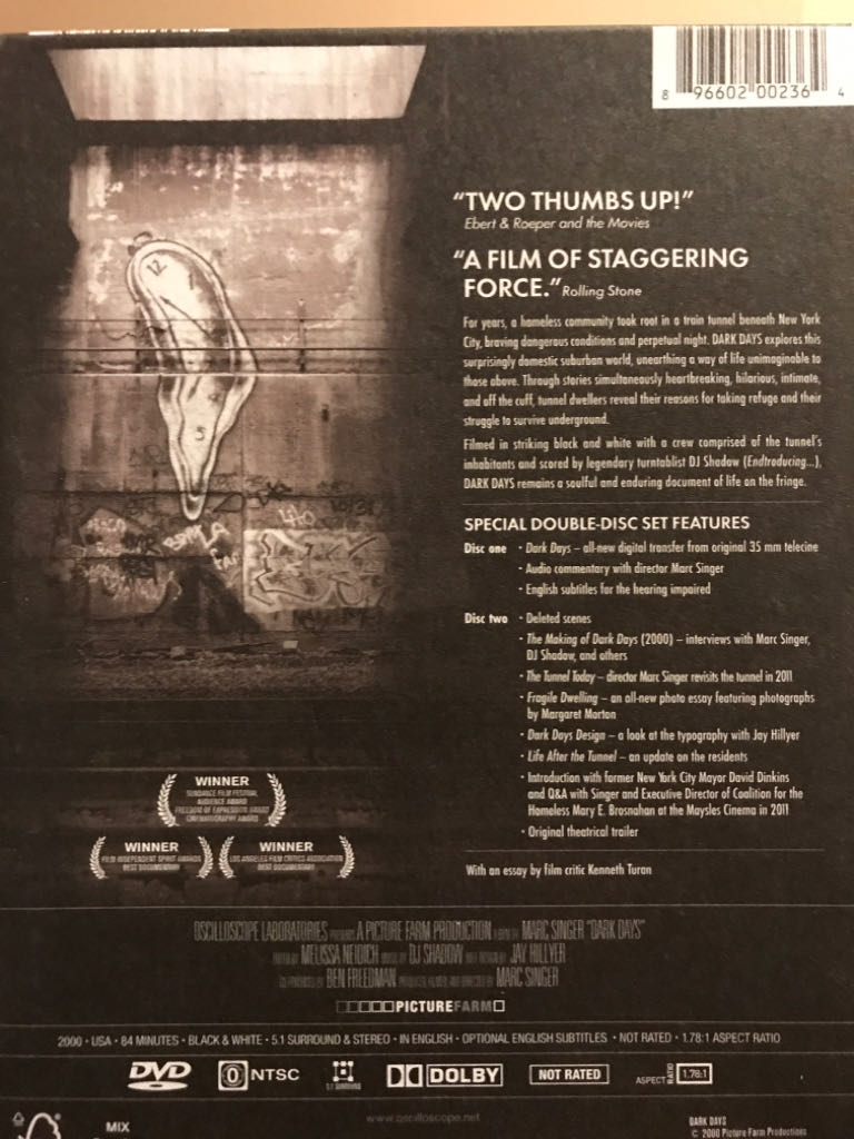 Dark Days DVD movie collectible [Barcode 896602002364] - Main Image 2