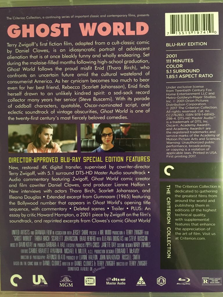 Ghost World Blu-ray movie collectible [Barcode 715515197410] - Main Image 2