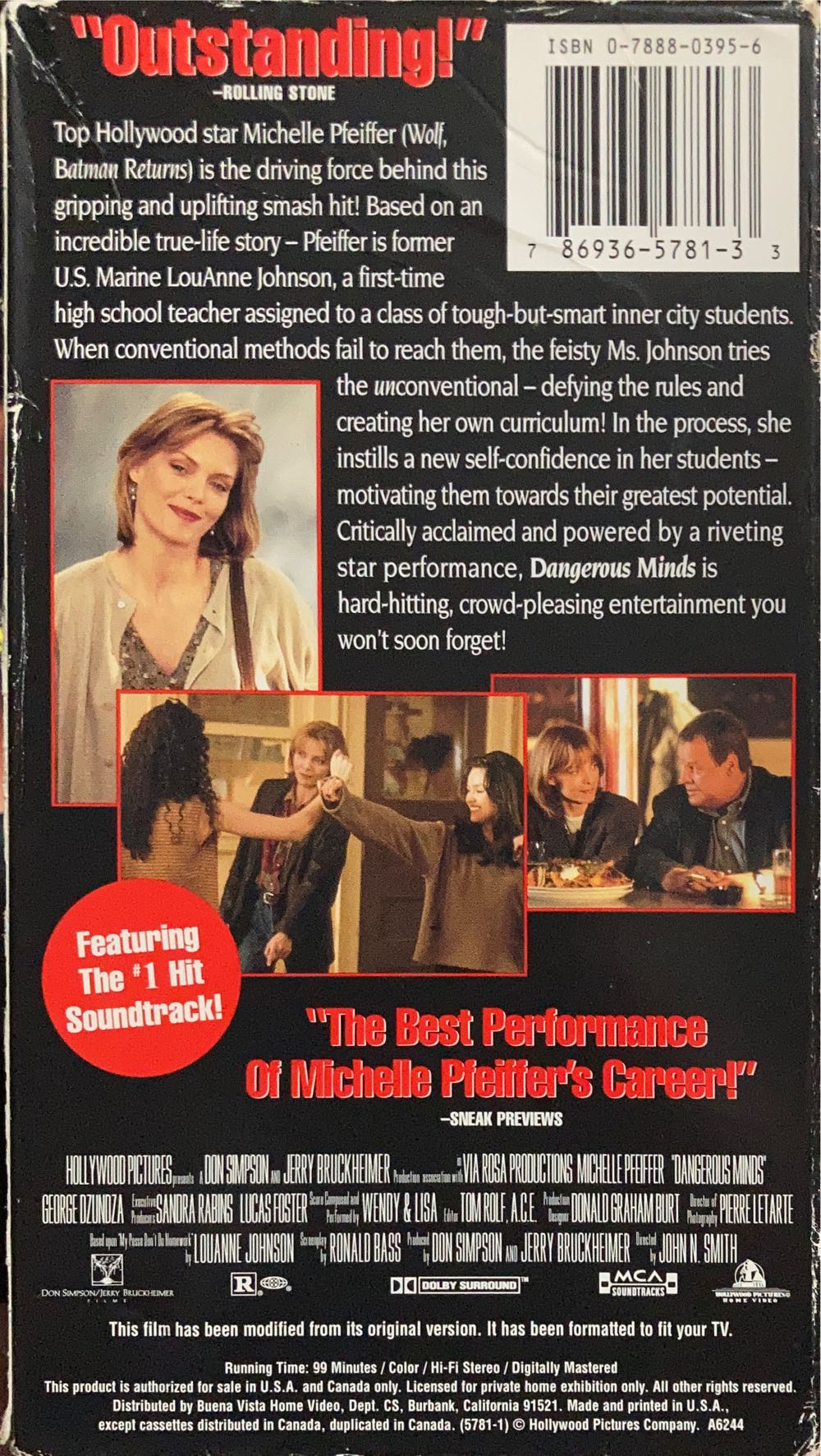 Dangerous Minds VHS movie collectible [Barcode 786936578133] - Main Image 2